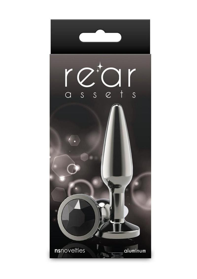 Rear Assets Chrome Tapered Anal Plug - Medium - Gray