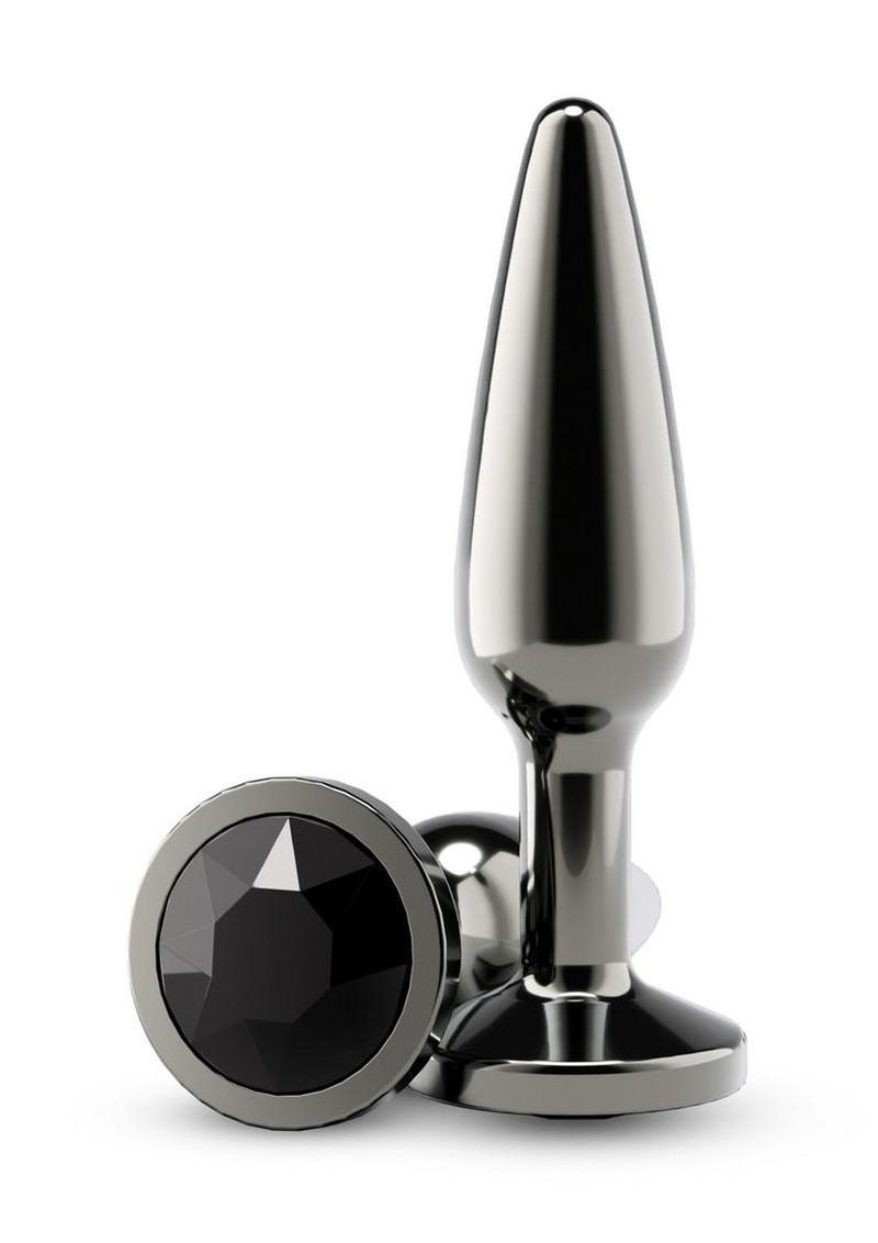 Rear Assets Chrome Tapered Anal Plug - Medium - Gray