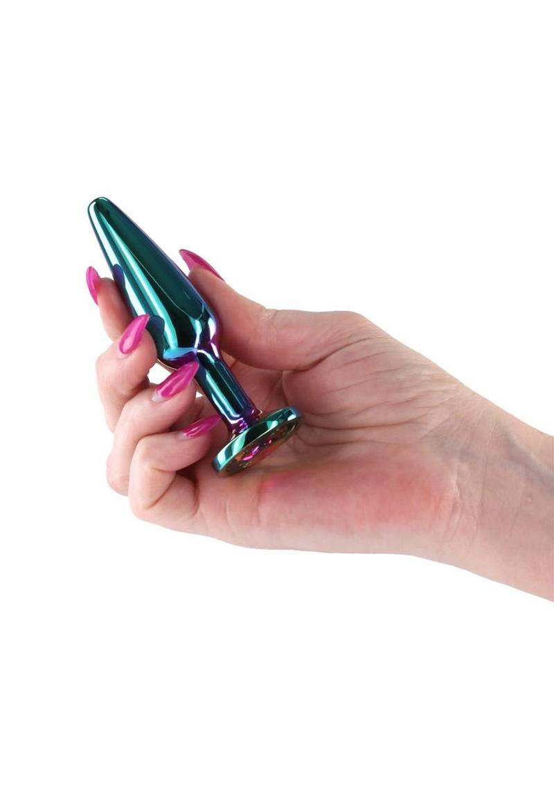 Rear Assets Chrome Tapered Anal Plug - Medium - Multicolor