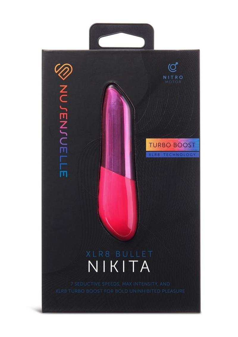 Nu Sensuelle Nikita Rechargeable Silicone Bullet with Nitro Motor - Deep Pink