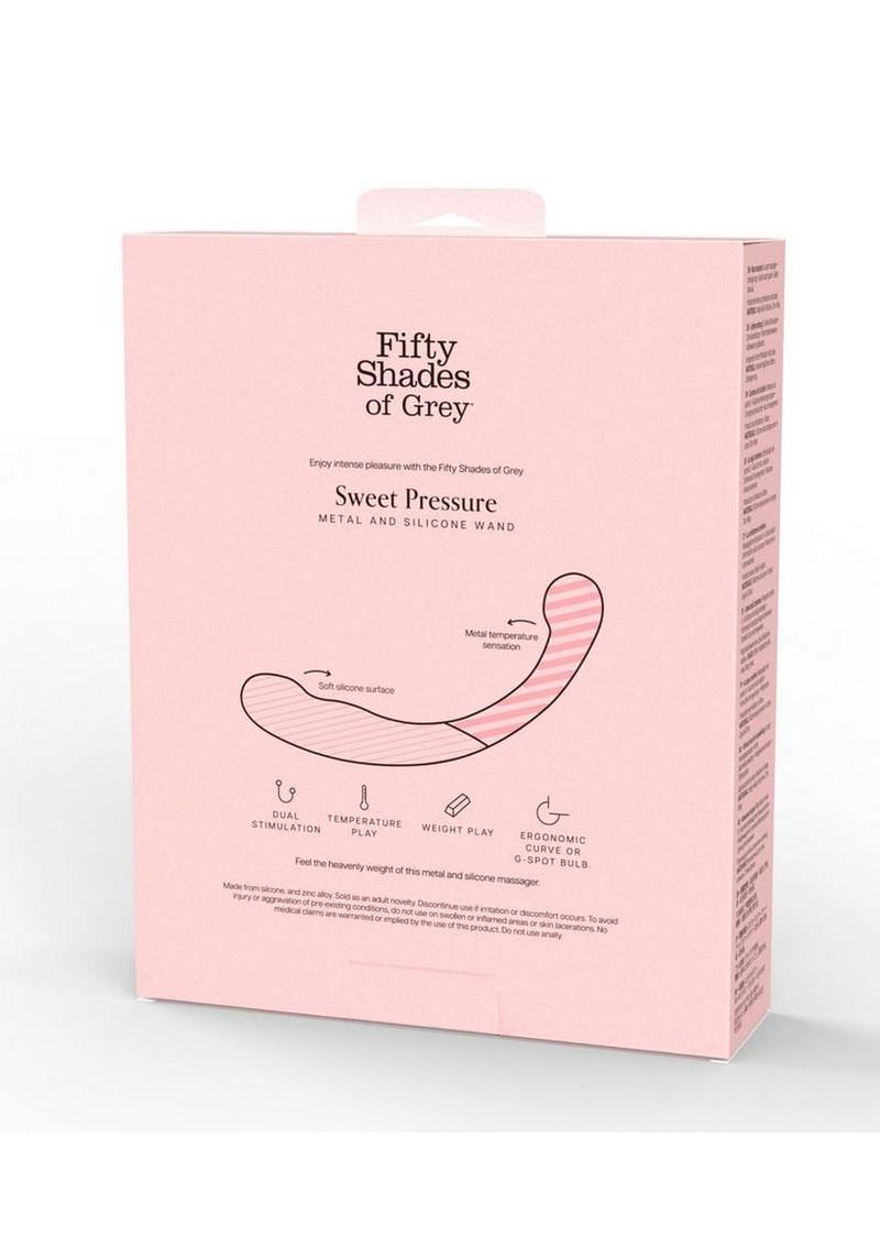 Fifty Shades of Grey Sweet Pressure Silicone & Metal Dildo - Black/Silver