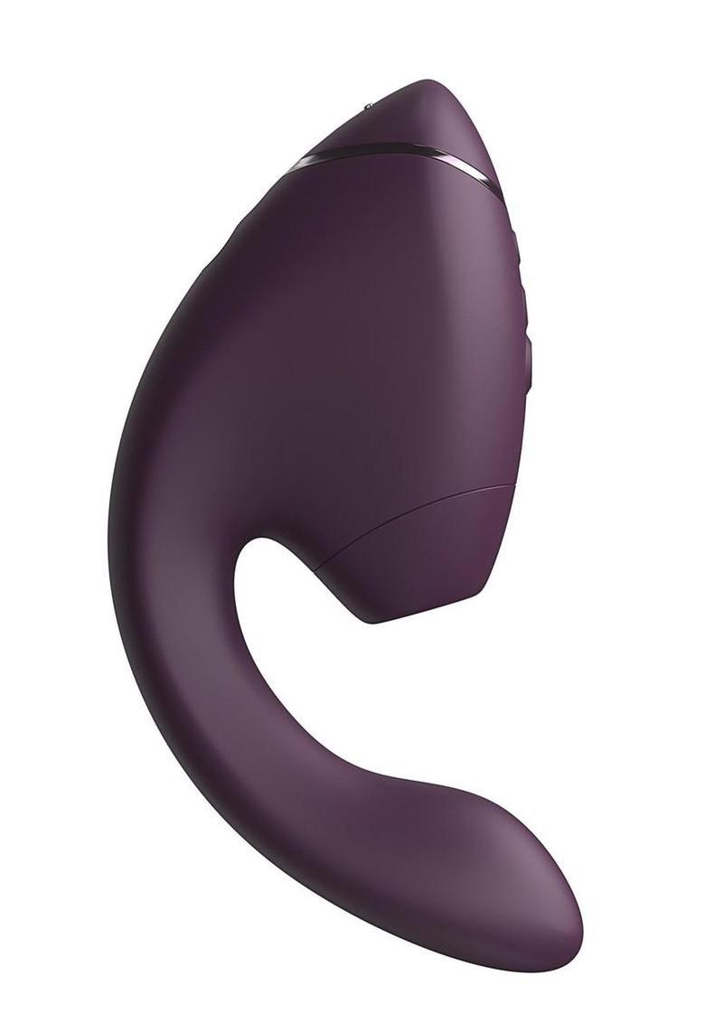 Womanizer Next Duo Rechargeable Silicone Dual G-Spot and Clitoral Stimulator - Dark Purple