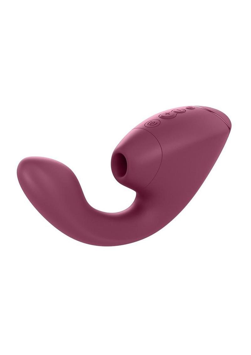 Womanizer Next Duo Rechargeable Silicone Dual G-Spot and Clitoral Stimulator - Dark Pink