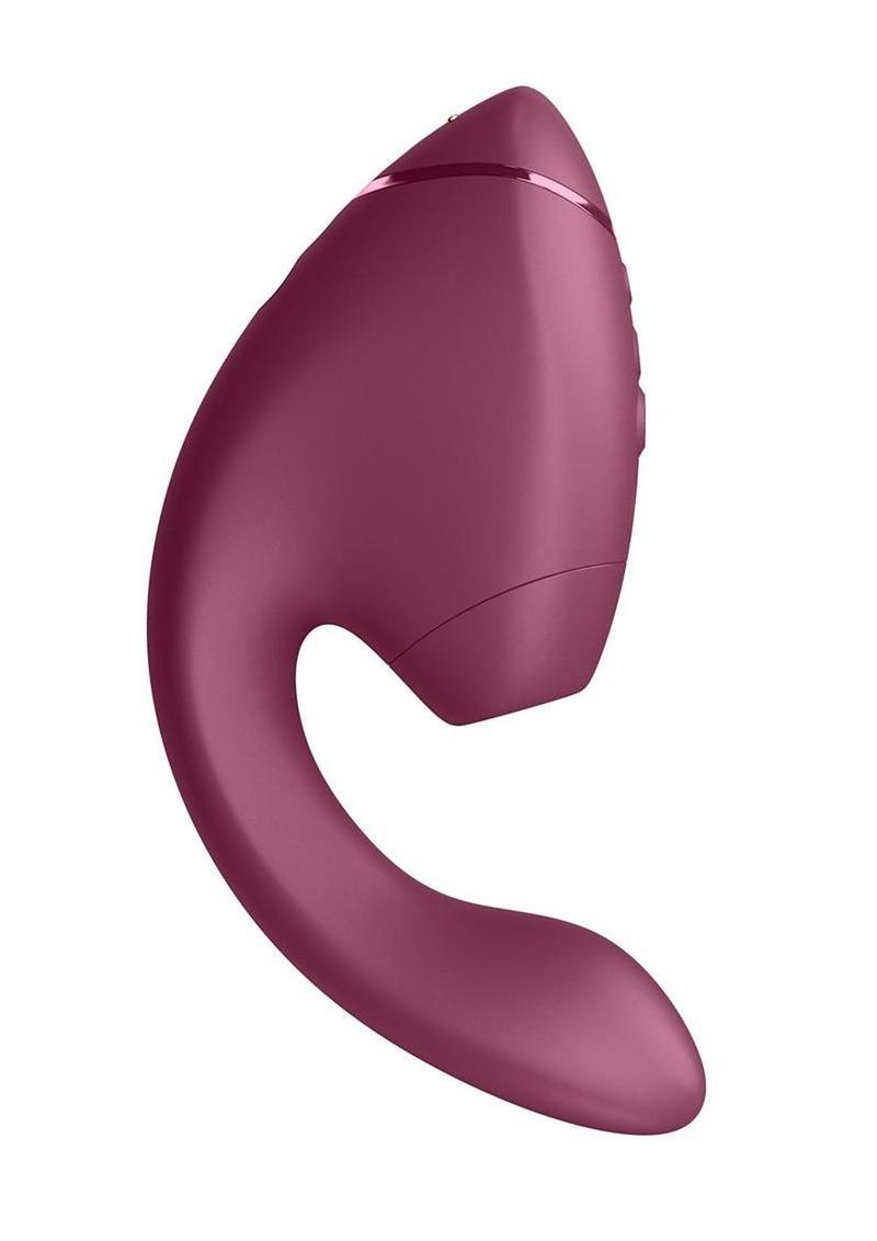 Womanizer Next Duo Rechargeable Silicone Dual G-Spot and Clitoral Stimulator - Dark Pink