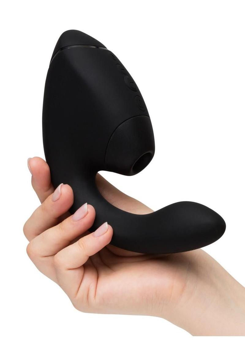 Womanizer Next Duo Rechargeable Silicone Dual G-Spot and Clitoral Stimulator - Black