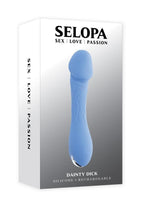 Selopa Dainty Dick Rechargeable Silicone Vibrating Dildo - Blue