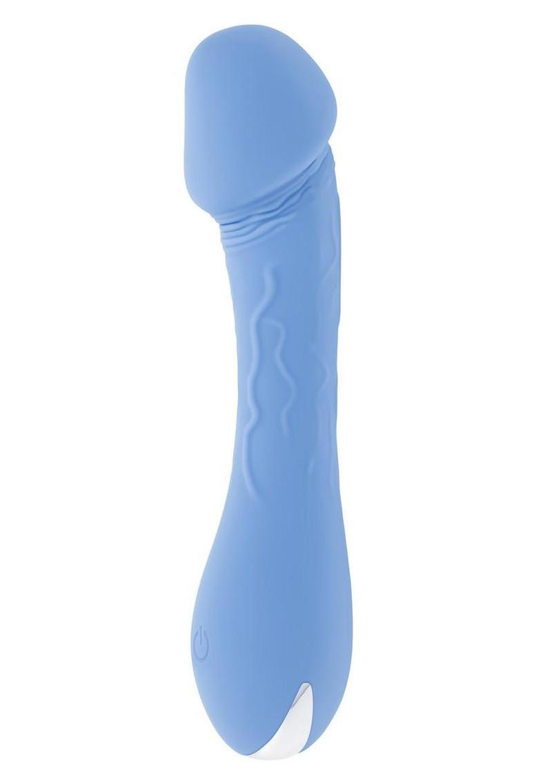 Selopa Dainty Dick Rechargeable Silicone Vibrating Dildo - Blue