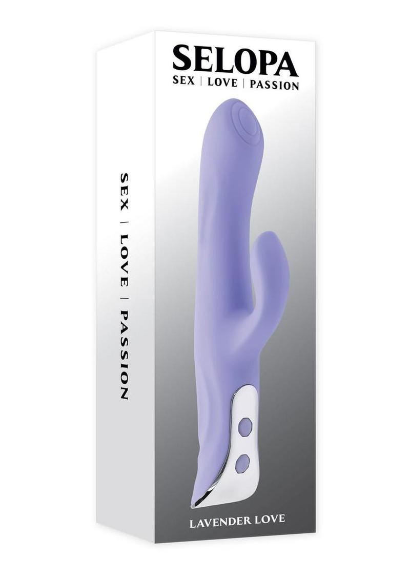 Selopa Lavender Love Rechargeable Silicone Rabbit Vibrator - Purple