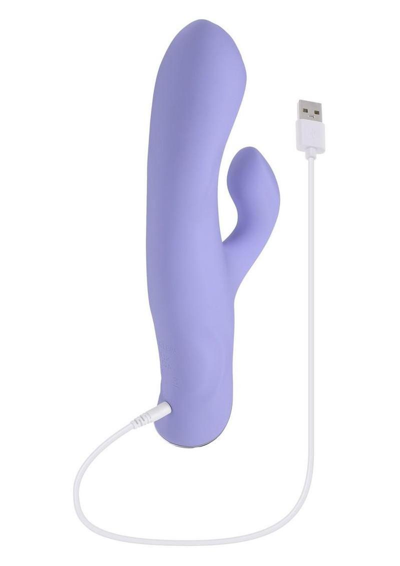Selopa Lavender Love Rechargeable Silicone Rabbit Vibrator - Purple
