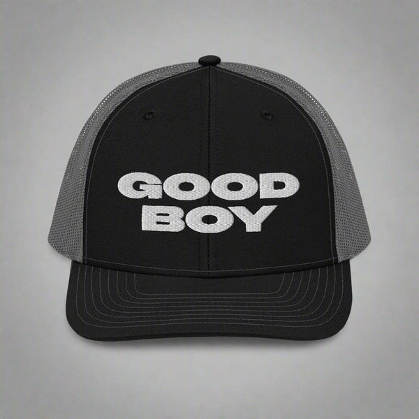 Good Boy Trucker Hat by YES HOMO - Black / Charcoal