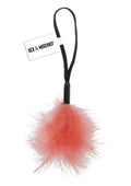 Sex & Mischief Peaches N CreaMe Wrist Feather Tickler - Orange/Black