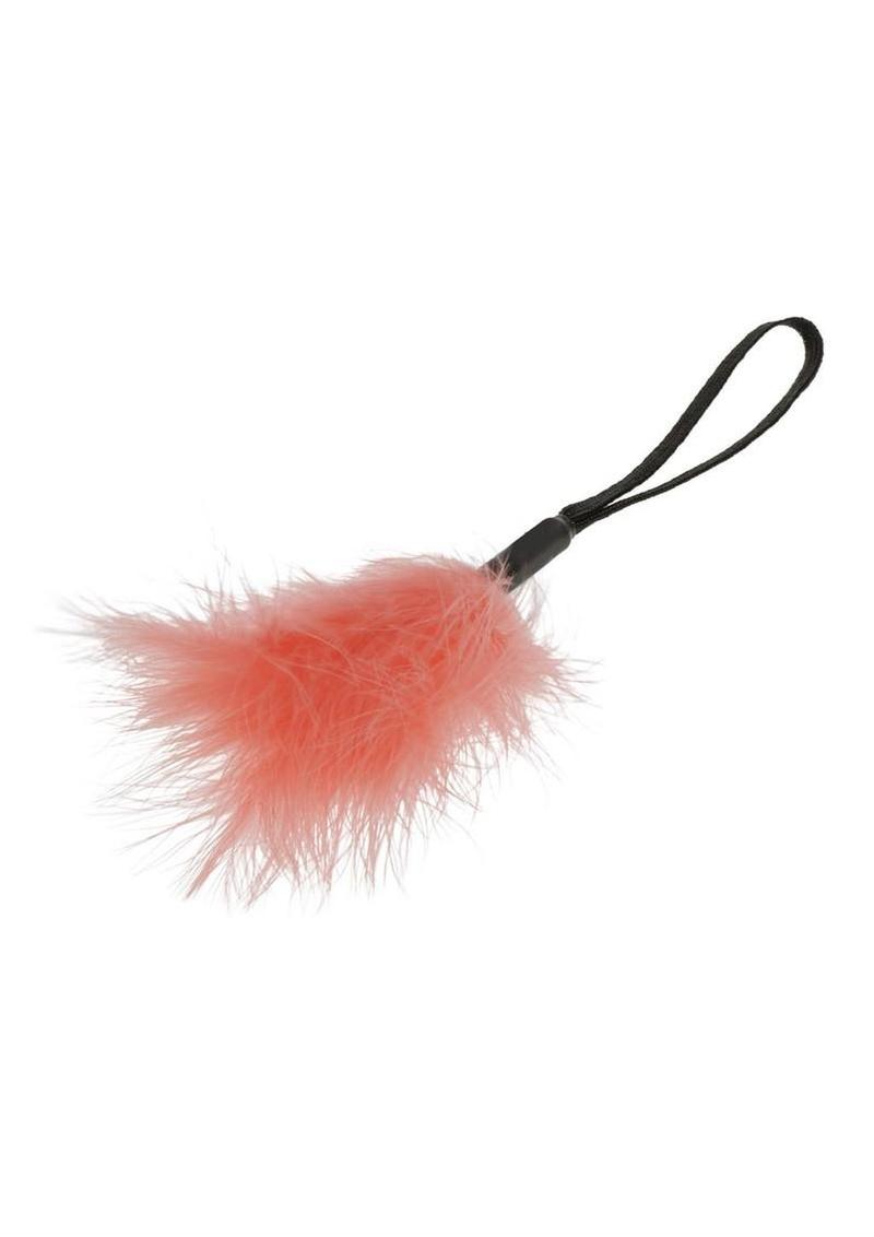 Sex & Mischief Peaches N CreaMe Wrist Feather Tickler - Orange/Black