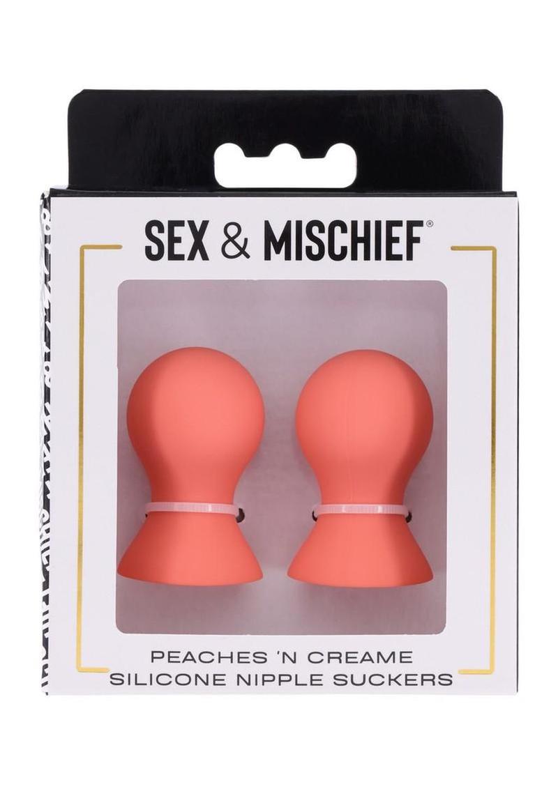Sex & Mischief Peaches 'n CreaMe Silicone Nipple Suckers - Orange