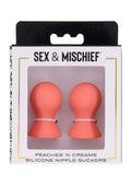 Sex & Mischief Peaches 'n CreaMe Silicone Nipple Suckers - Orange