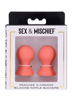 Sex & Mischief Peaches 'n CreaMe Silicone Nipple Suckers - Orange