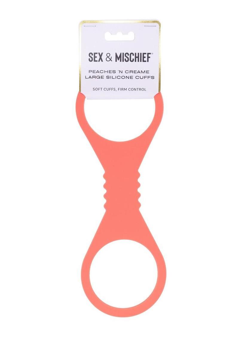 Sex & Mischief Peaches N CreaMe Silicone Cuffs - Large - Orange