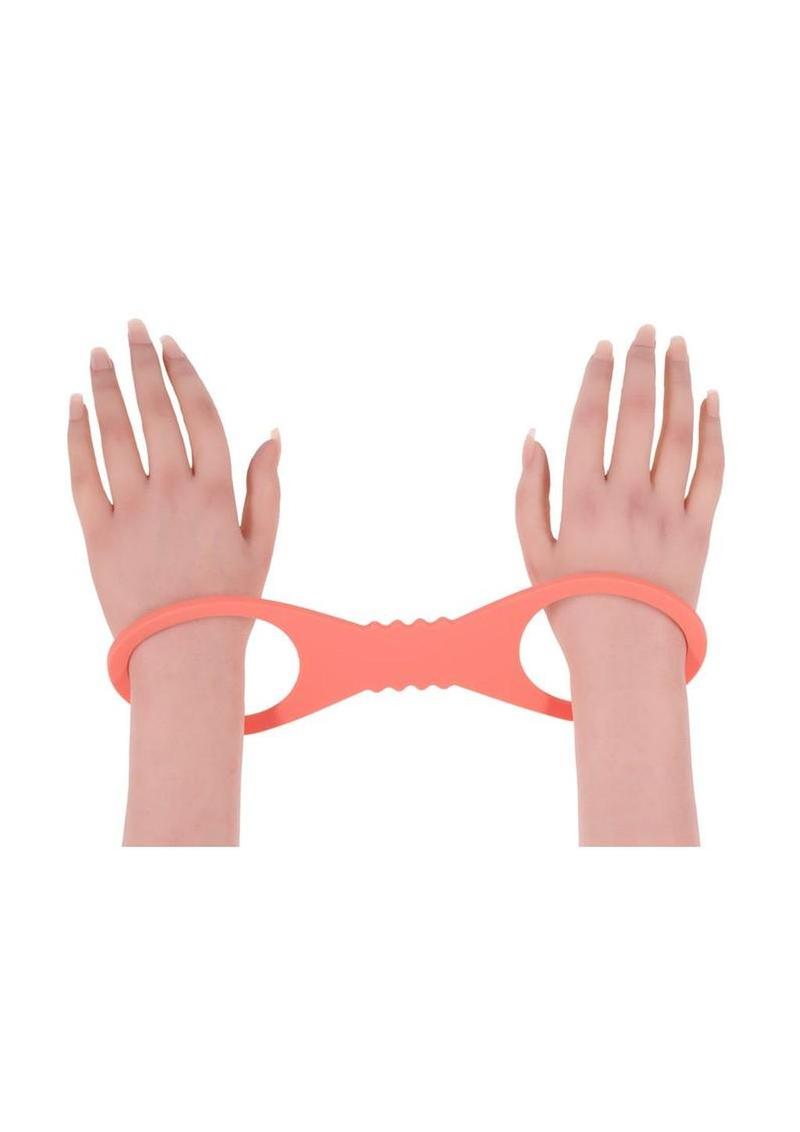 Sex & Mischief Peaches N CreaMe Silicone Cuffs - Large - Orange