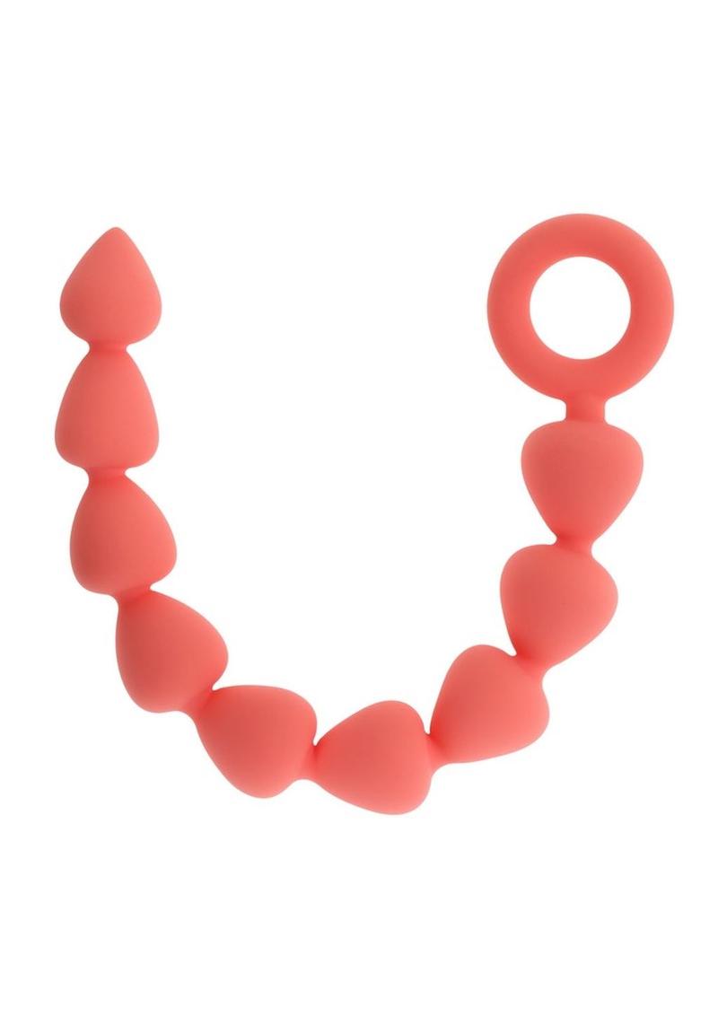 Sex & Mischief Peaches N CreaMe Silicone Anal Beads - Orange