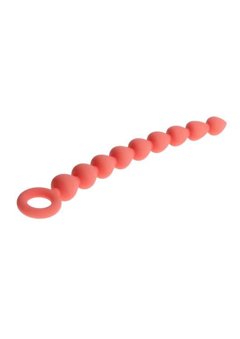Sex & Mischief Peaches N CreaMe Silicone Anal Beads - Orange