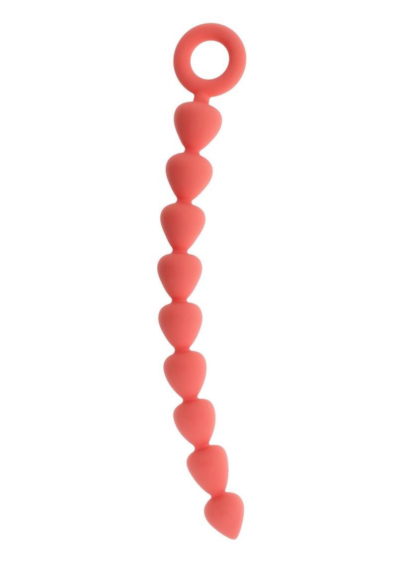 Sex & Mischief Peaches N CreaMe Silicone Anal Beads - Orange