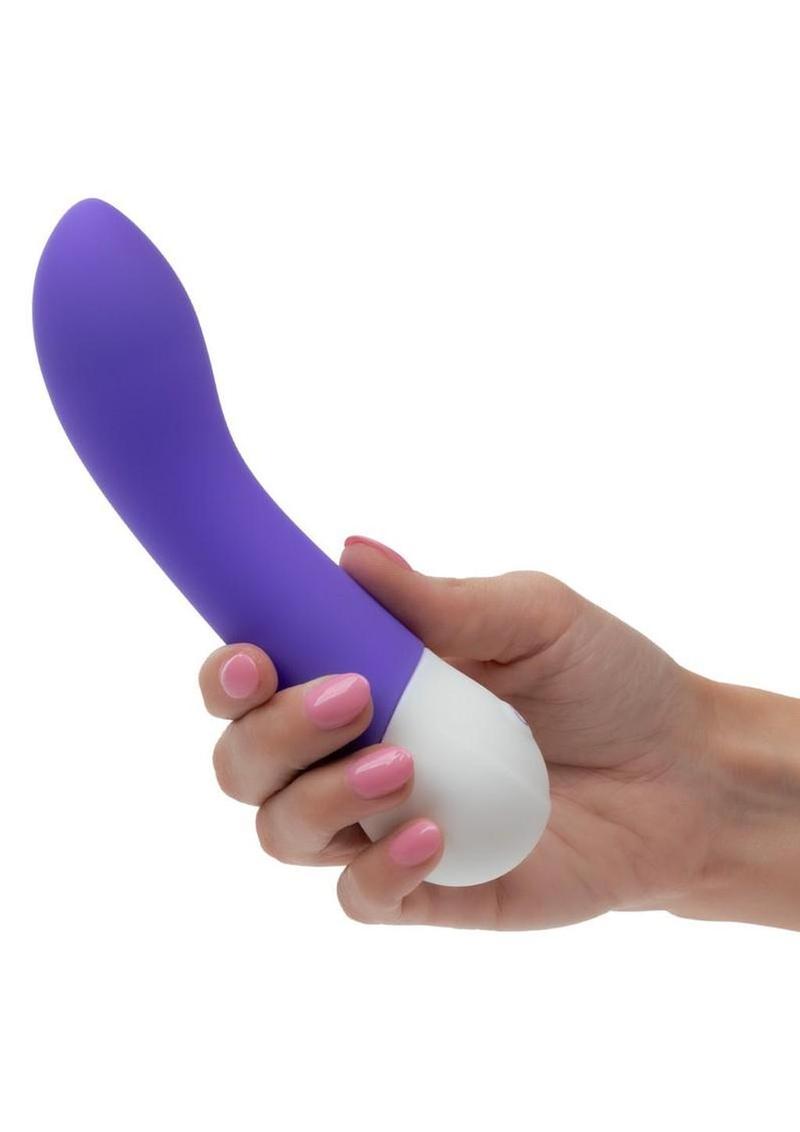 Basic Essentials Rechargeable Silicone G Vibrator - Purple