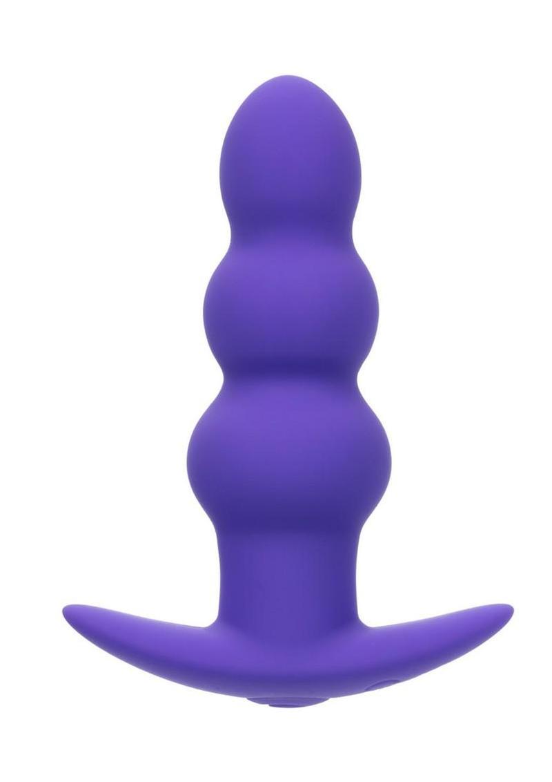 Basic Essentials Rechargeable Silicone Beaded Probe - Purple