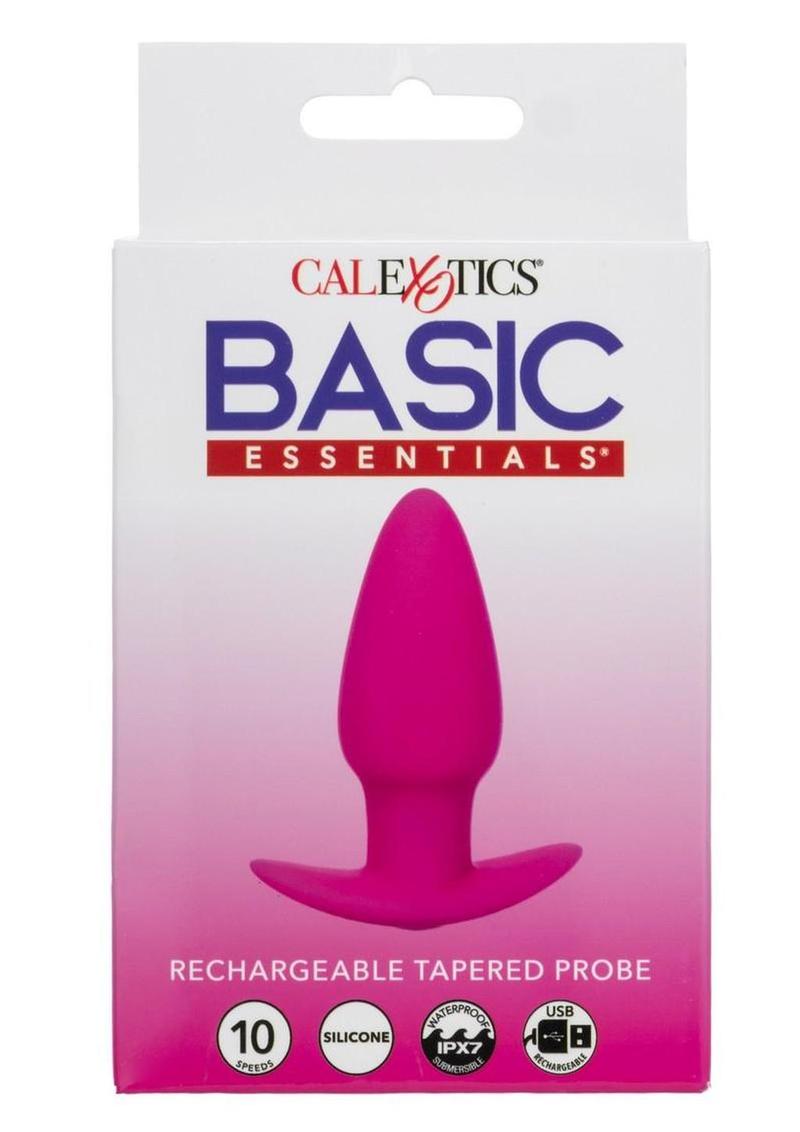 Basic Essentials Rechargeable Silicone Tapered Probe - Pink