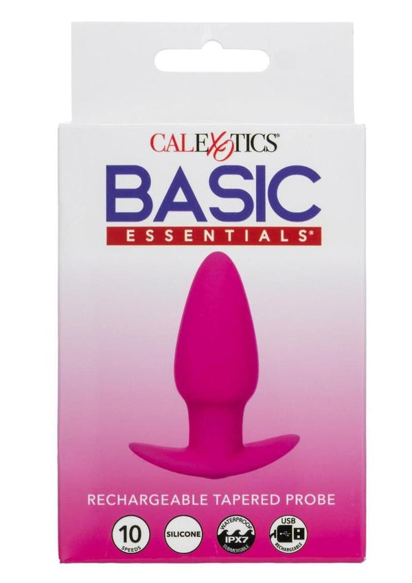 Basic Essentials Rechargeable Silicone Tapered Probe - Pink