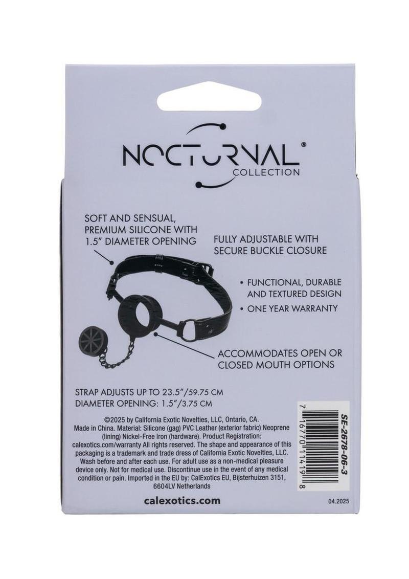 Nocturnal Collection Stopper Gag - Black