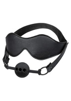 Nocturnal Collection Eye Mask & Breathable Ball Gag - Black