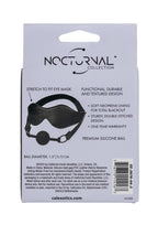 Nocturnal Collection Eye Mask & Breathable Ball Gag - Black