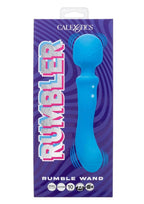 Rumbler Rumble Wand Rechargeable Silicone Vibrator - Blue