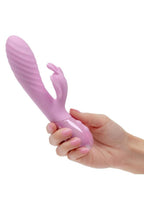 Aura Dual Flutter Rechargeable Silicone Rabbit Vibrator - Pink