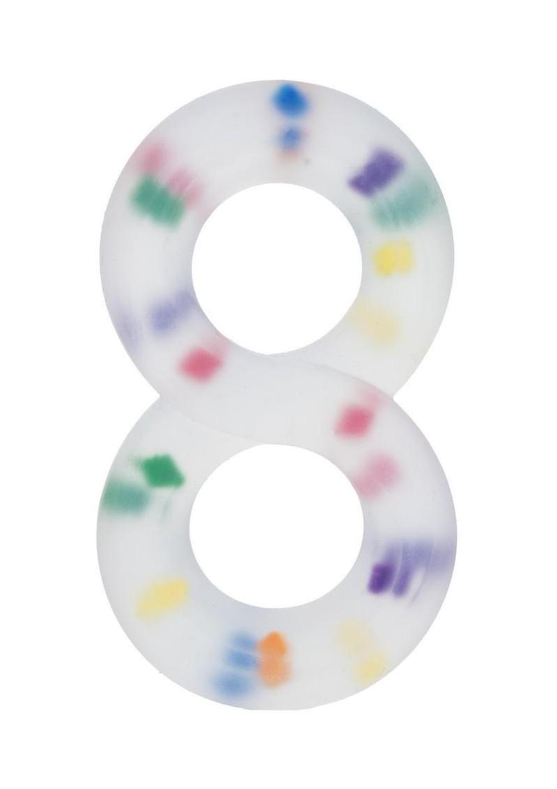 Alpha Liquid Silicone Crazy 8 Party Ring - Multicolor