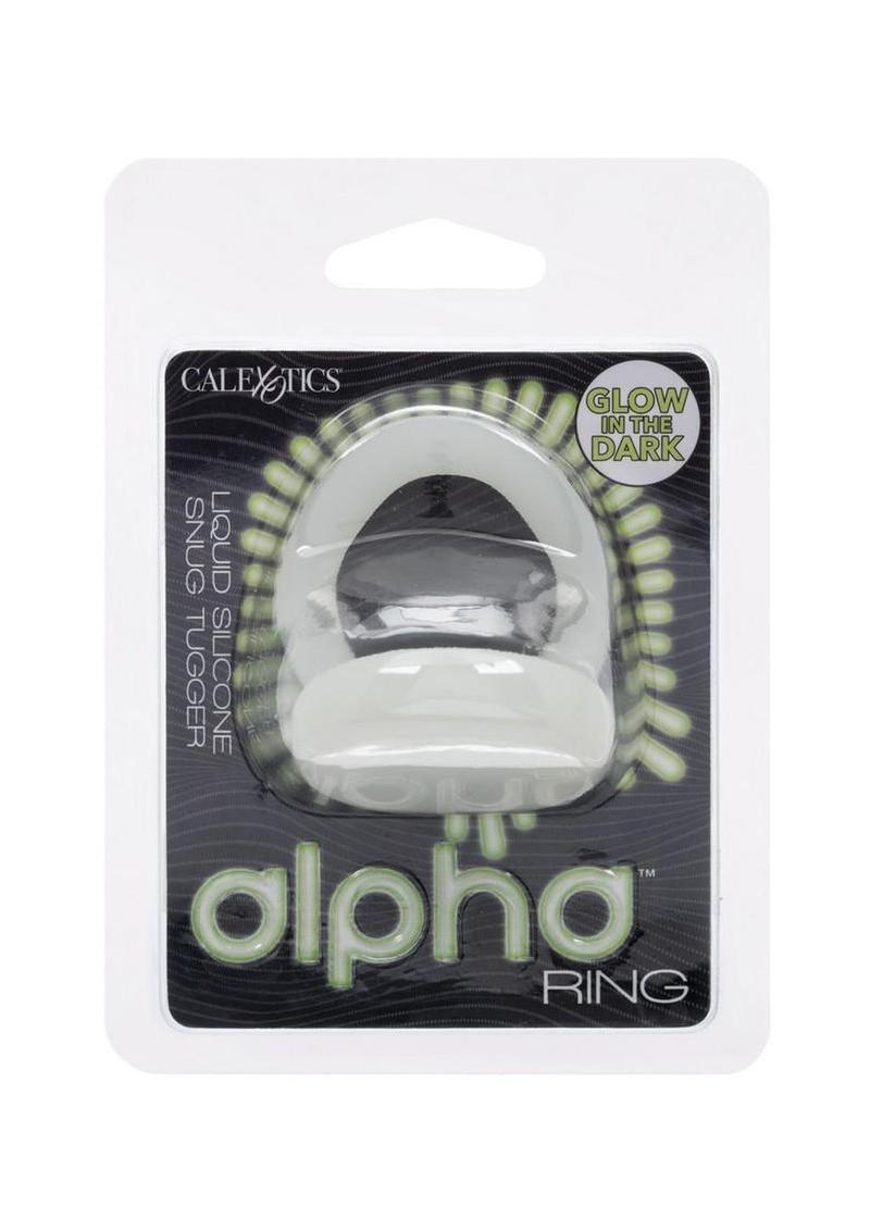 Alpha Liquid Silicone Snug Tugger Glow-In-The-Dark - White