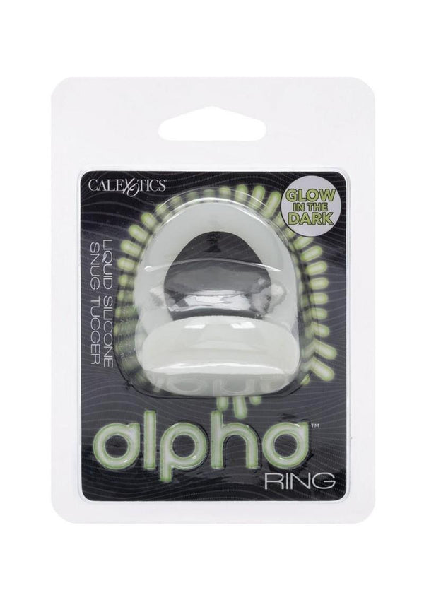 Alpha Liquid Silicone Snug Tugger Glow-In-The-Dark - White
