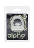 Alpha Liquid Silicone Snug Tugger Glow-In-The-Dark - White