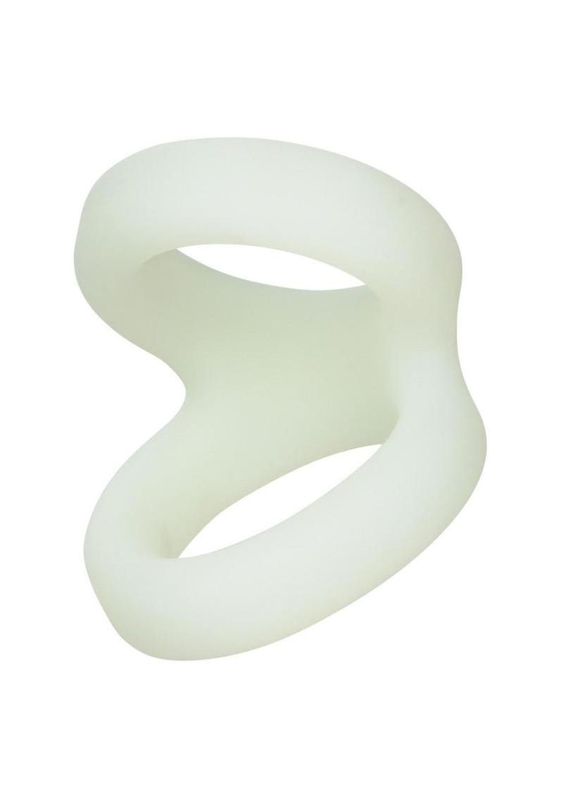 Alpha Liquid Silicone Snug Tugger Glow-In-The-Dark - White