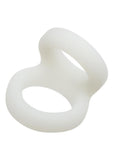 Alpha Liquid Silicone Snug Tugger Glow-In-The-Dark - White