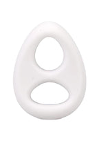 Rock Solid The Code Silicone Cock Ring with Bandana - White/Black