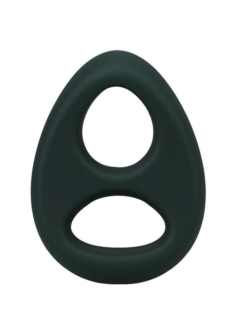 Rock Solid The Code Silicone Cock Ring with Bandana - Green/Black