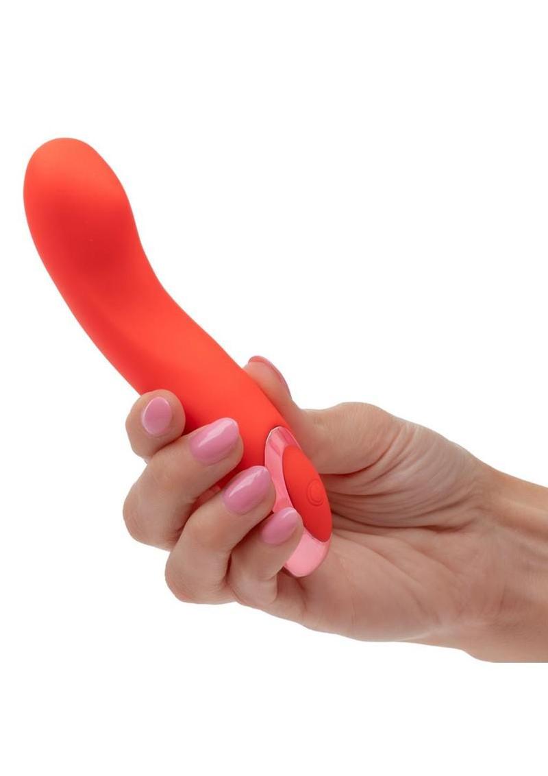 Kroma Turbo Curve Rechargeable Silicone Vibrator - Orange