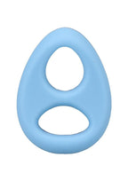 Rock Solid The Code Silicone Cock Ring with Bandana - Light Blue/White