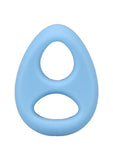 Rock Solid The Code Silicone Cock Ring with Bandana - Light Blue/White