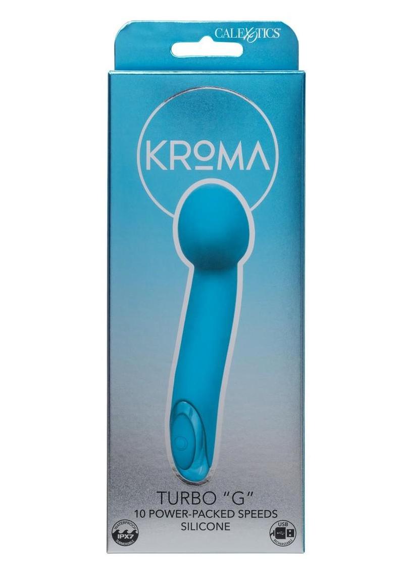 Kroma Turbo G Rechargeable Silicone Vibrator - Blue