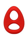 Rock Solid The Code Silicone Cock Ring with Bandana - Red/Black
