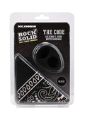 Rock Solid The Code Silicone Cock Ring with Bandana - Black