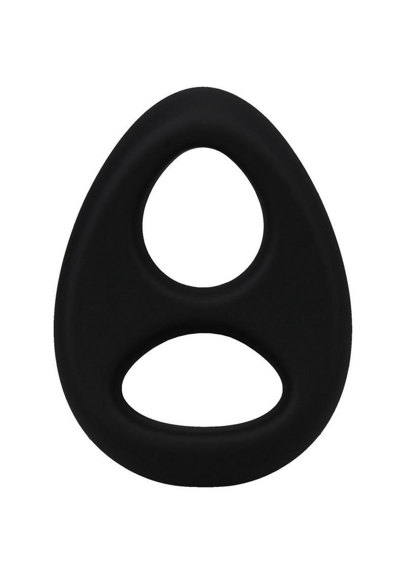 Rock Solid The Code Silicone Cock Ring with Bandana - Black
