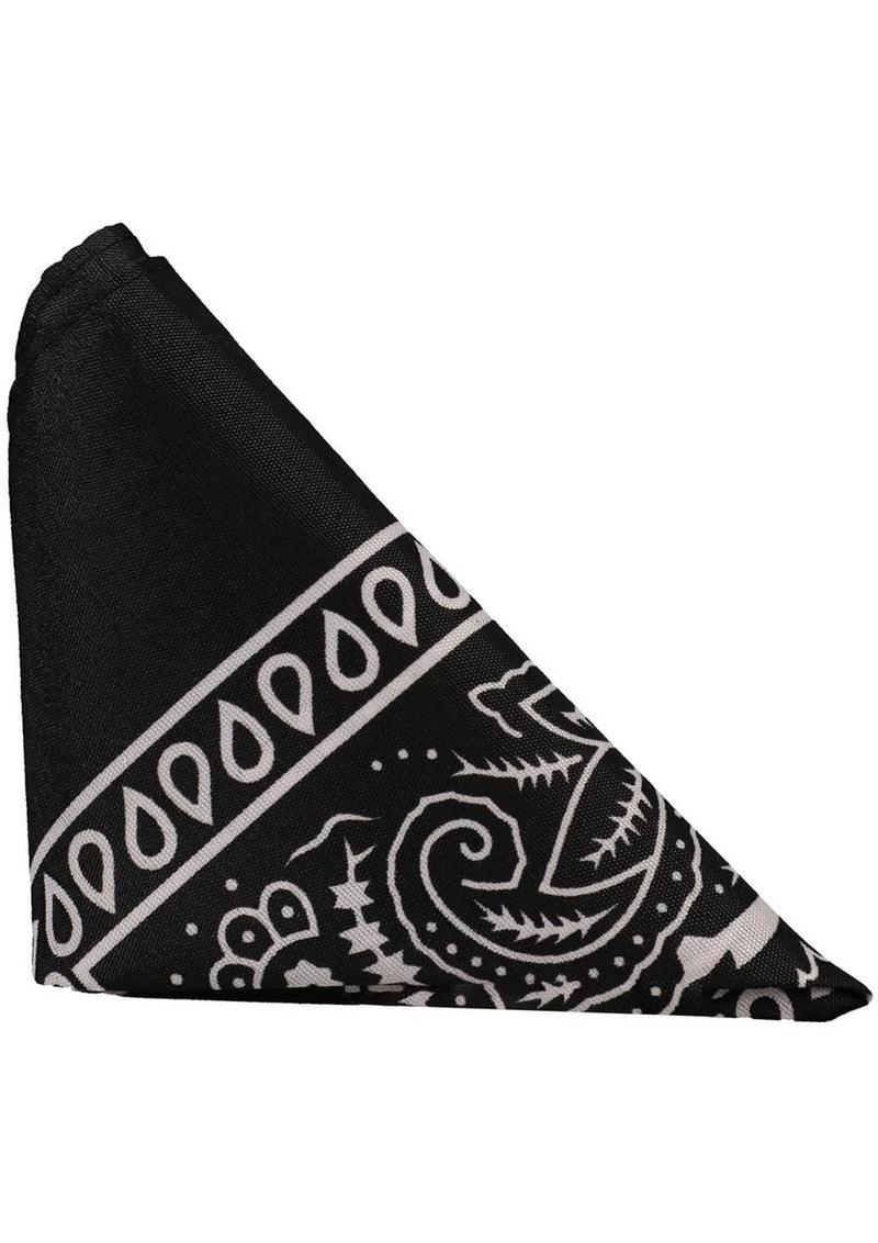 Rock Solid The Code Silicone Cock Ring with Bandana - Black