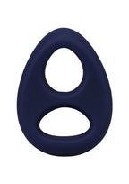 Rock Solid The Code Silicone Cock Ring with Bandana - Navy Blue/Black
